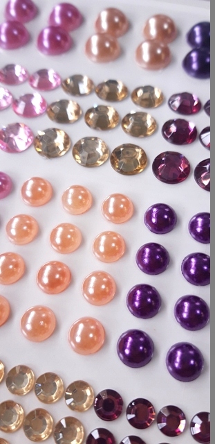 Kryształki samoprzylepne perełki cyrkonie kolorowe