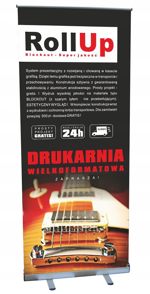 Roll Up 85 x 200 cm z GRAFIKĄ /BLOCKOUT/
