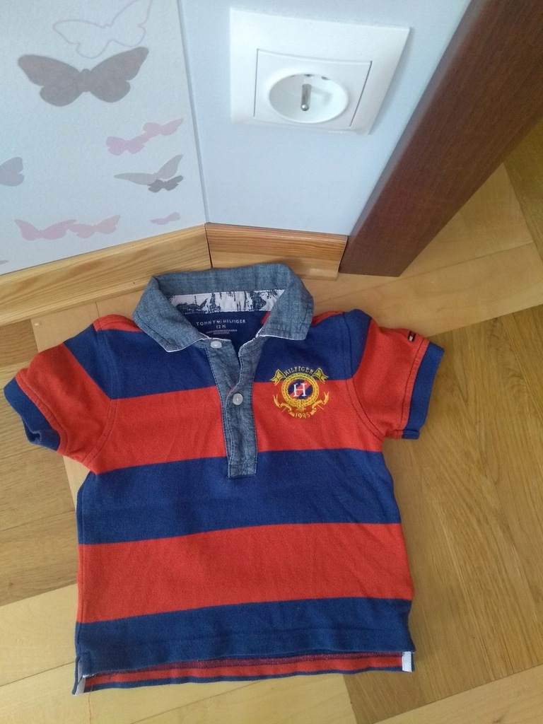 Koszulka polo 12-18m Tommy Hilfiger 80-86cm paski