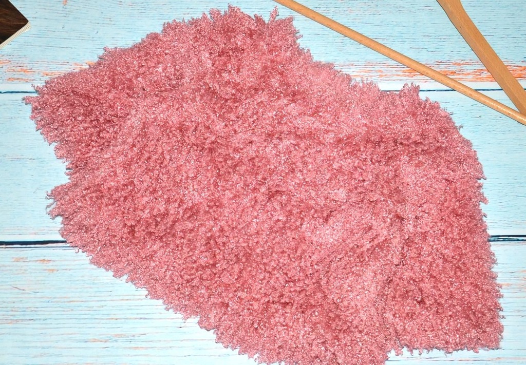 WÓJCIK różowy sweterek ŚLICZNY włochaty 110 cm