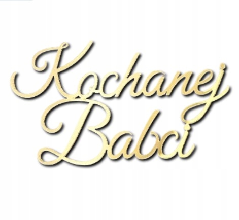 Kochanej Babci napis Exploding Box Scrapbooking Dekor Plexi złote lustro