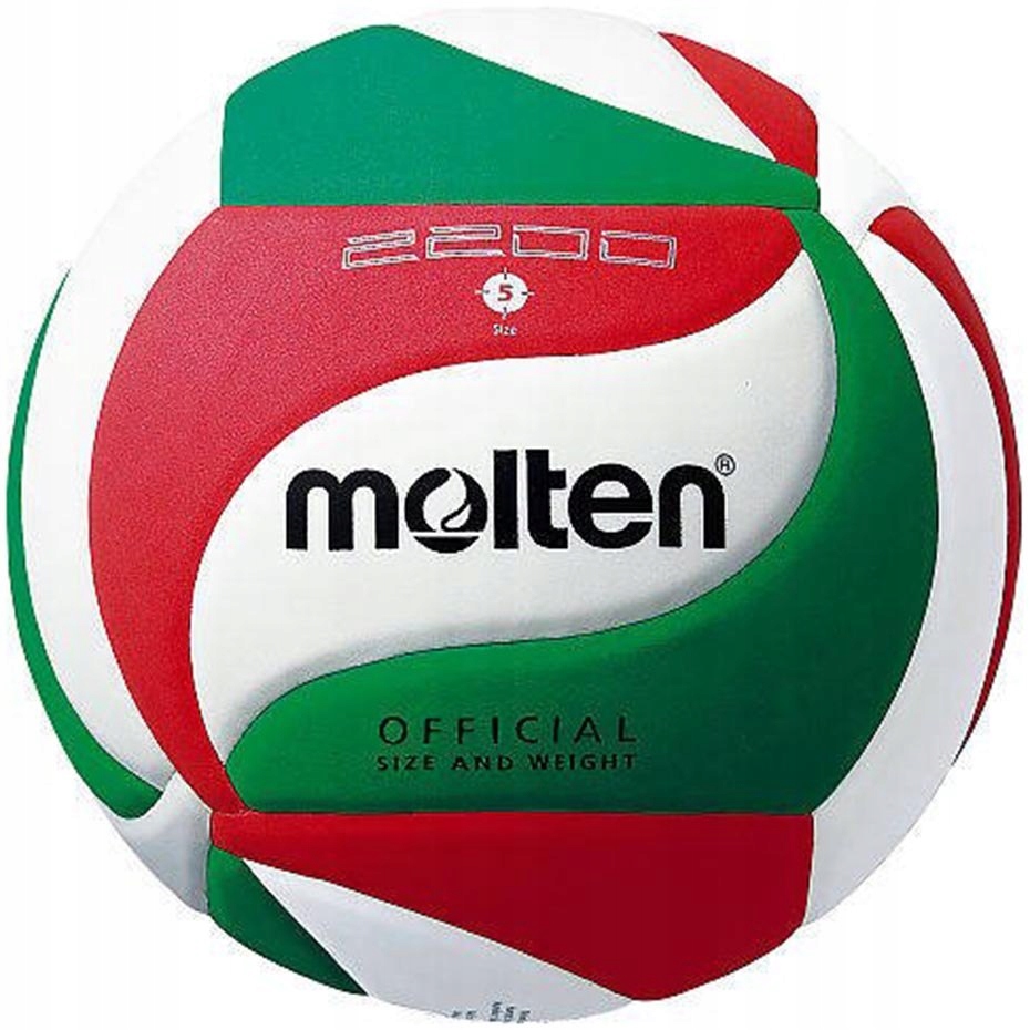 Piłka siatkowa Molten biało-zielono-czerwona V5M22
