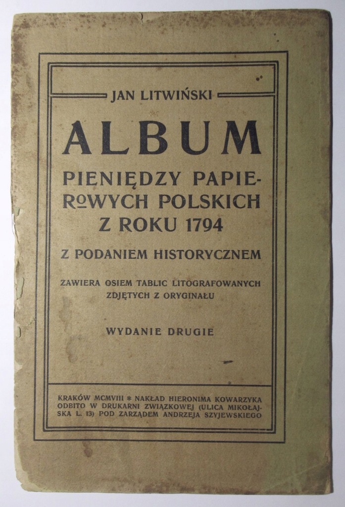 Album pieniędzy papierowych polskich... Litwiński