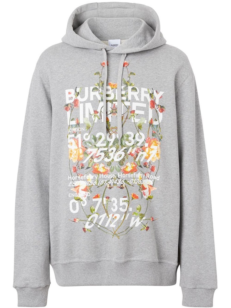 BURBERRY MĘŻCZYZN SZARY BLUZY M INT