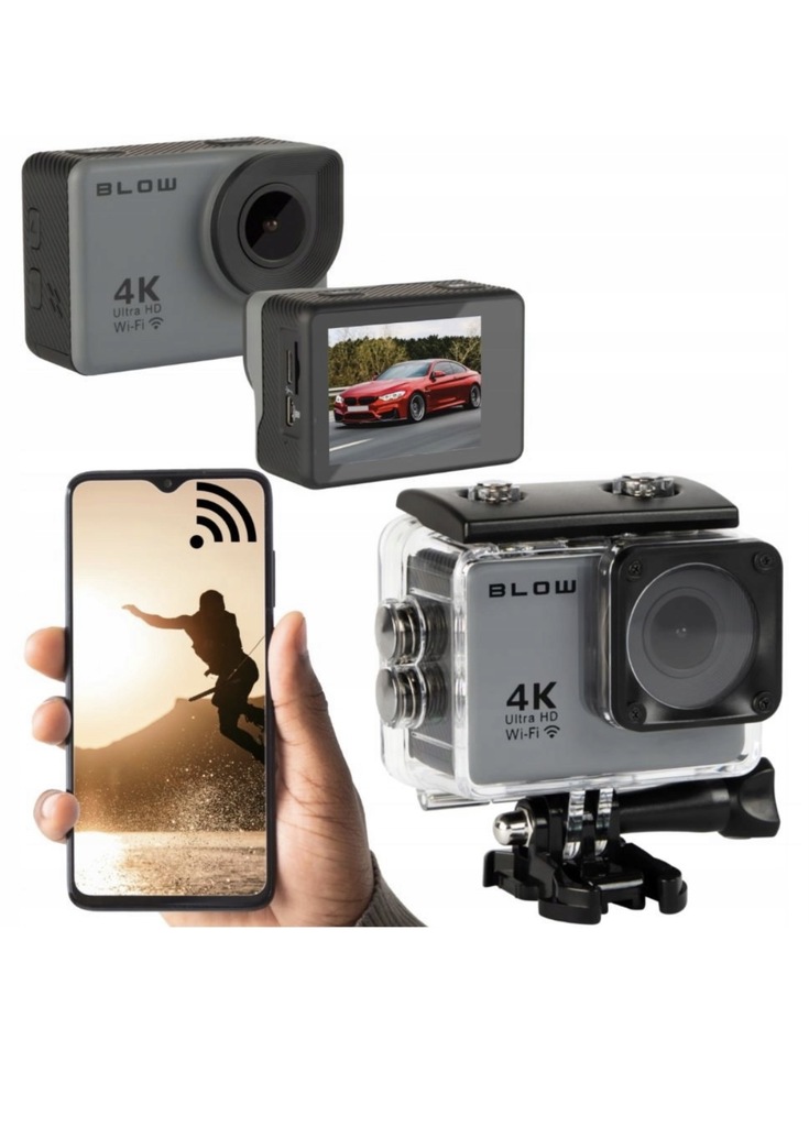 Kamera GoPro4U blow 4K UHD kamera sportowa na narty, surf, nurkowanie, skok