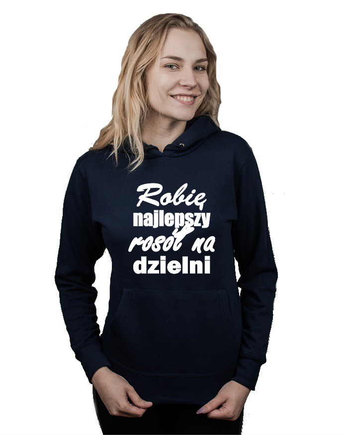 Bluza damska kangur ROBIĘ NAJLEPSZY ROSÓŁ XL