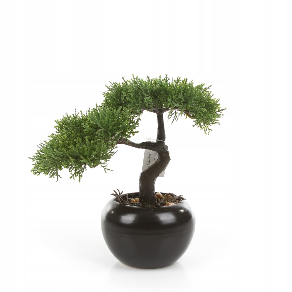 sztuczne drzewko BONSAI Cedr 25 w czarnej doniczce