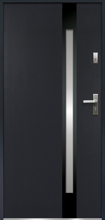 Drzwi prawe 55 mm zewnętrzne antracyt 80 cm do śro