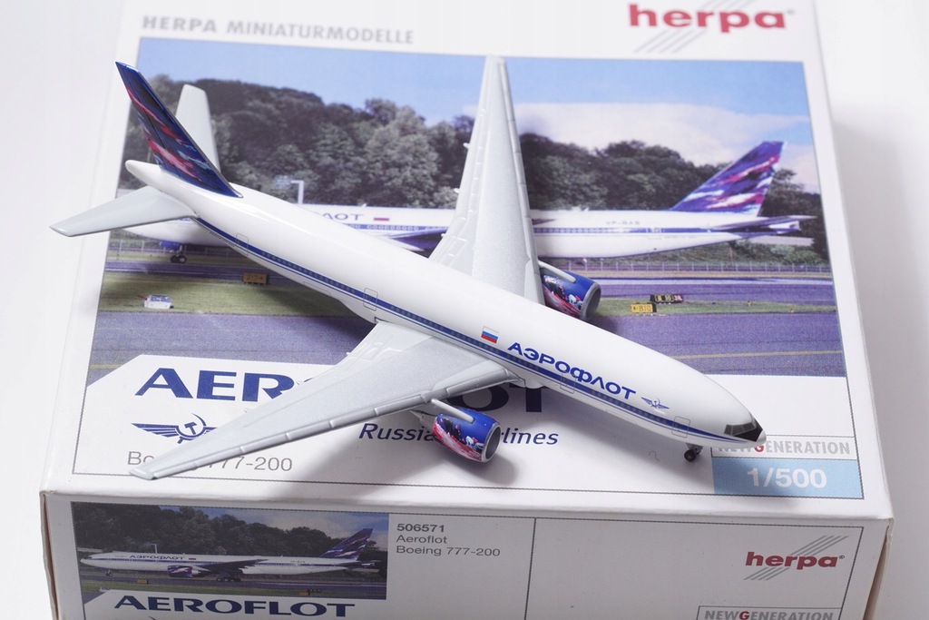 HERPA Aerofłot Boeing 777-200 skala 1:500