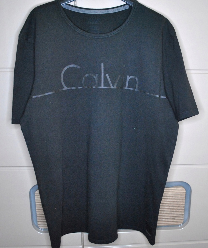 Calvin Klein t-shirt męski czarny z logo r. L / 40