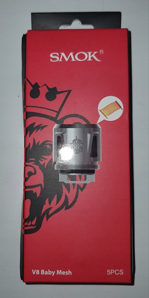 Wymienna grzałka Smok V8 Baby MESH głowica 5 szt