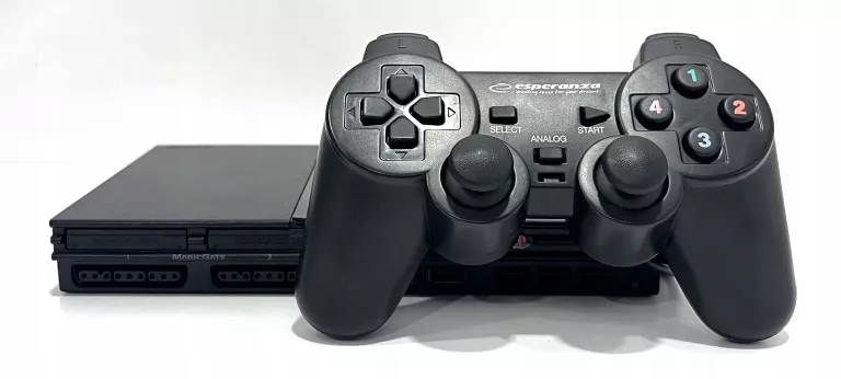 KONSOLA PS2 SLIM SCPH-75004 + PAD, OKABLOWANIE