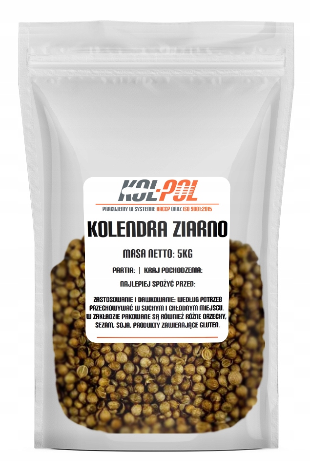 [KP] KOLENDRA ZIARNO 5kg Nasiona kolendry jakość
