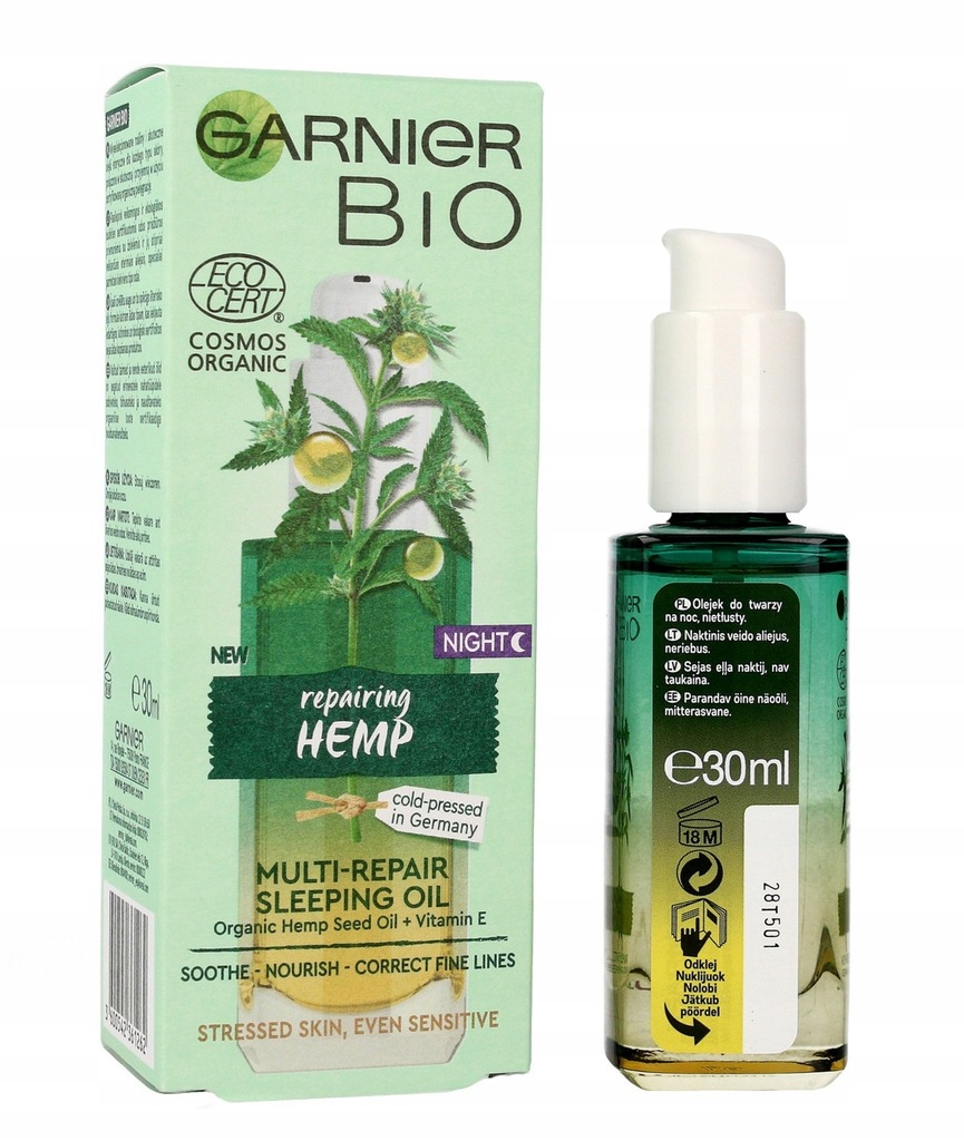 Garnier Bio Reparing Hemp Oil olejek do twarzy