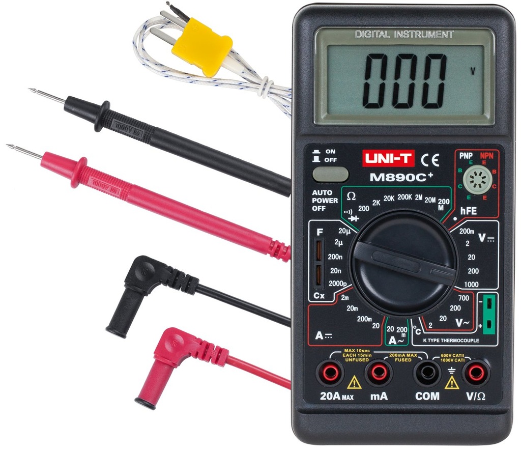 Miernik uniwersalny multimetr Uni-T M890C + kable