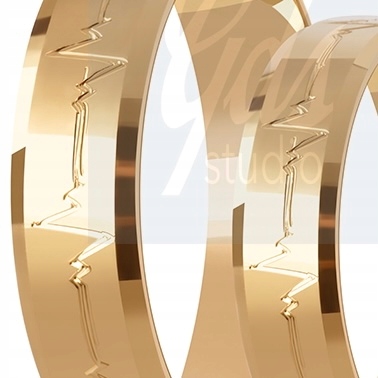 ZŁOTE OBRĄCZKI ŚLUBNE Linia Zycia PARA PR 333 5mm