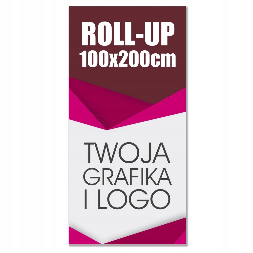 Wymienna grafika do Roll-up 100x200cm Twój projekt grafika i Logo druk UV
