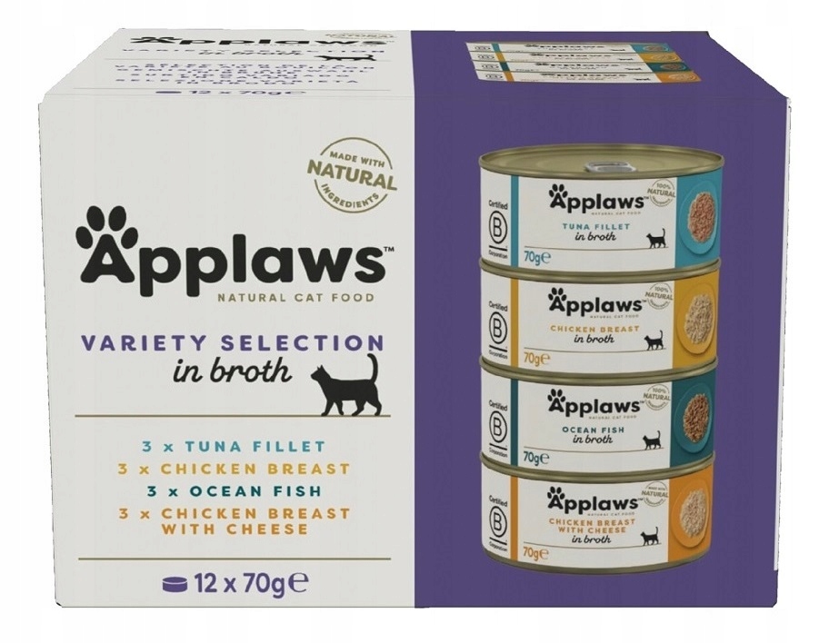APPLAWS Supreme Colection Adult puszki dla dorosłych kotów 12 x 70 g