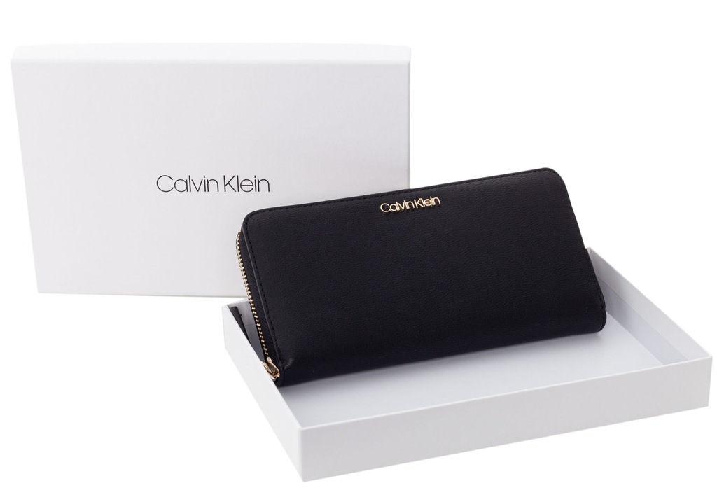 CALVIN KLEIN PORTFEL DAMSKI ASSORTED ZIP BLACK