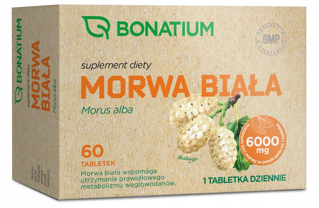 BONATIUM Morwa Biała 60 tabletek ODCHUDZANIE