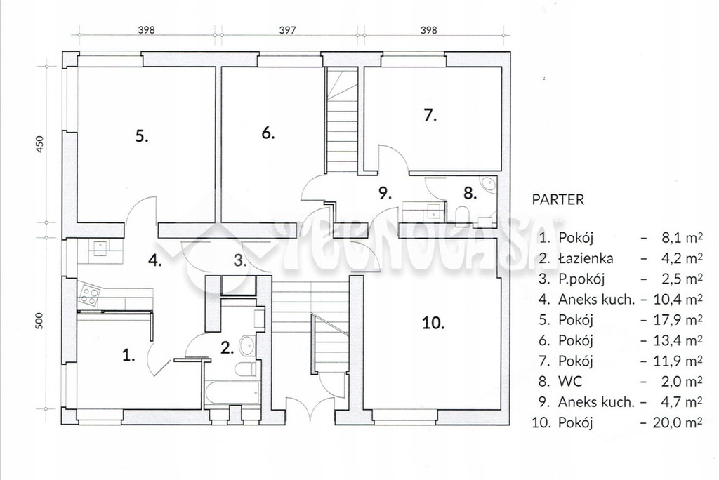 Kamienica, Kraków, Bronowice, 188 m²