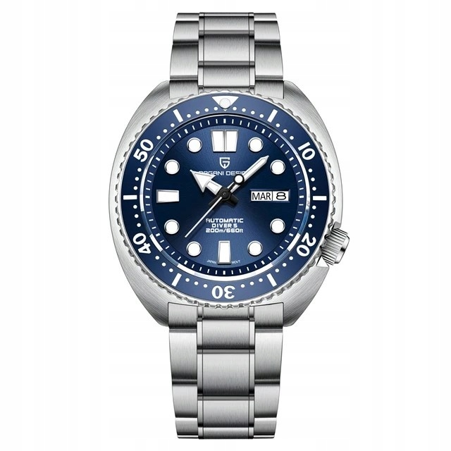 Zegarek automatyczny Pagani Design PD-1696 BL TURTLE | NH36A 20ATM SZAFIR