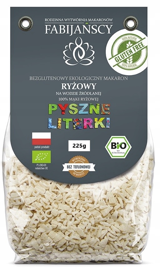 Makaron literki z ryżu białego Fabijańscy 225g