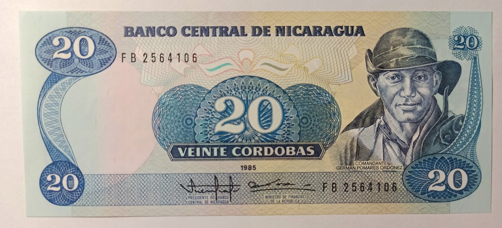 Nicaragua 20 cordobas UNC