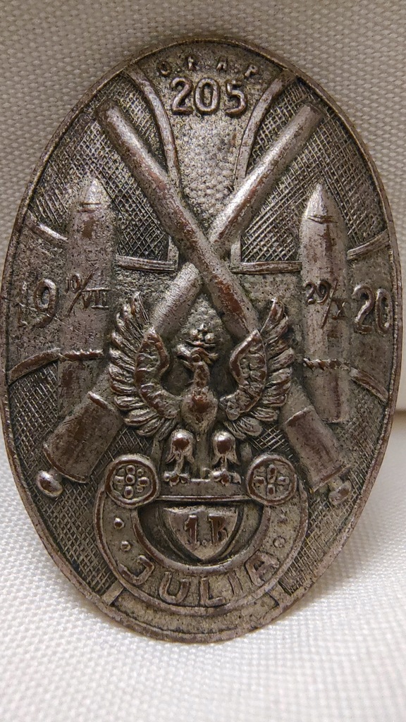 Odznaka 2RP 205 Ochotniczy Pułk Artylerii Polowej -Julia