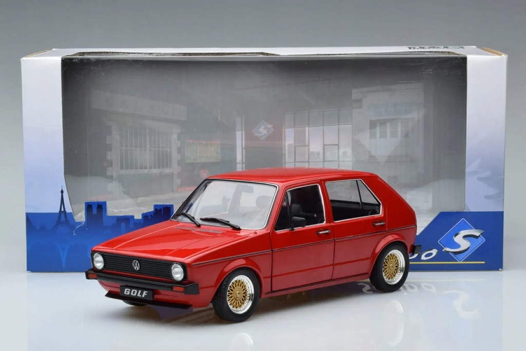 VW Volkswagen Golf MK1 Custom Red Solido 1/18