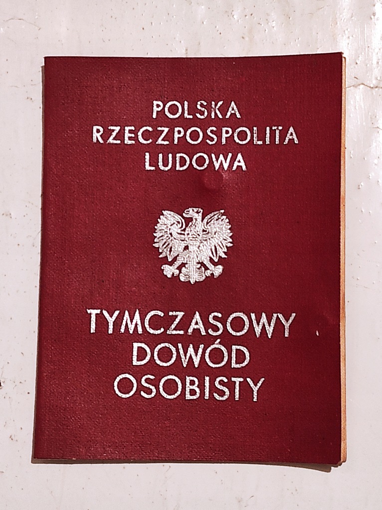 TYMCZASOWY DOWÓD OSOBISTY - PRL - 1986r.