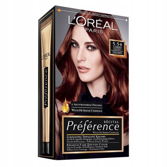 L'Oreal Préférence Farba 5.54 mahoniowy kasztan