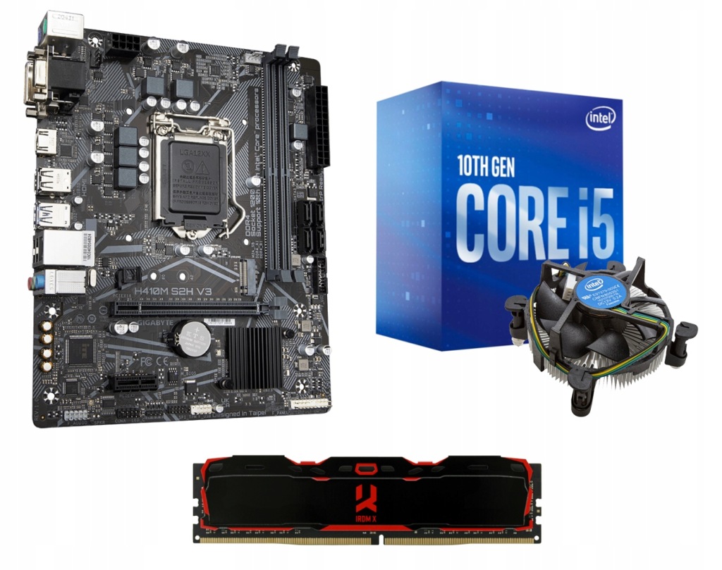 Zestaw Intel i5-10400 + H410M M.2 + 8GB 3200