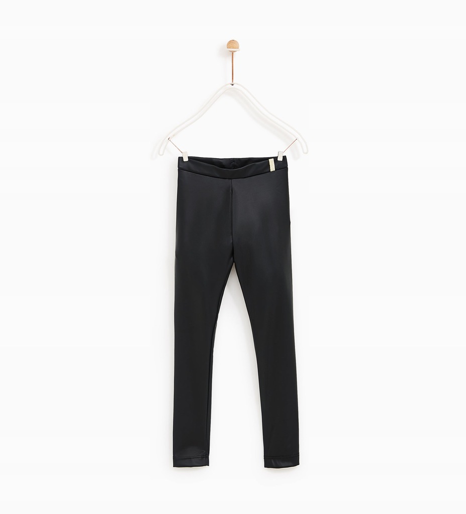 ZARA LEGGINSY CZARNE SKÓRKOWE 10-11L / 140 146