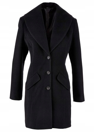 BPC Elegancki czarny płaszcz roz 40 S85