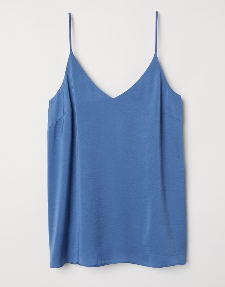 P5N127 H&M__MJ9 TOP V-NECK RAMIĄCZKA__S