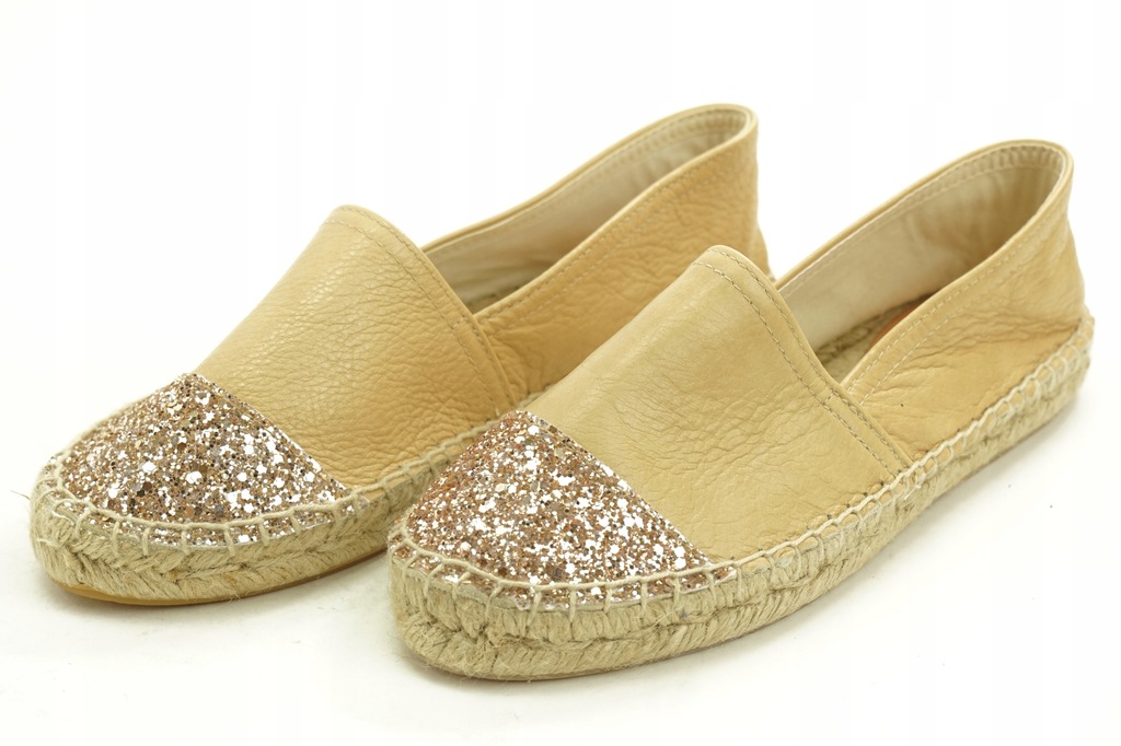 OFFICE LUCKY espadryle beżowe slipony 37 AB212 14