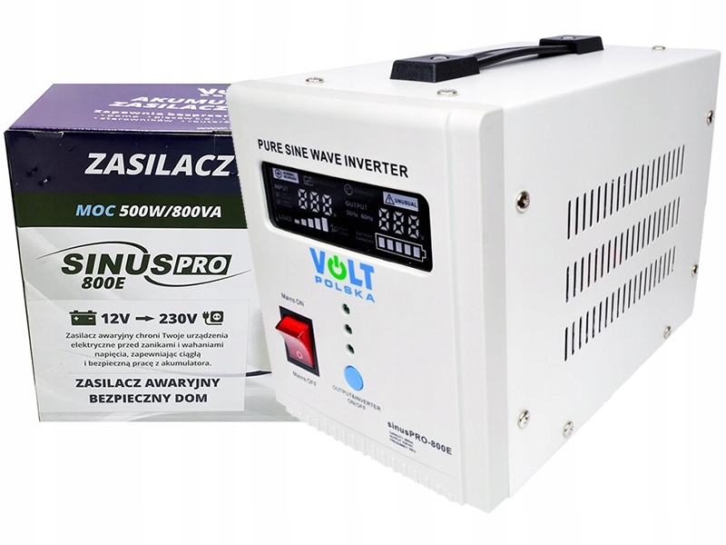 Inverter 12-230V 800VA SinusPRO 800E zas. awaryjny