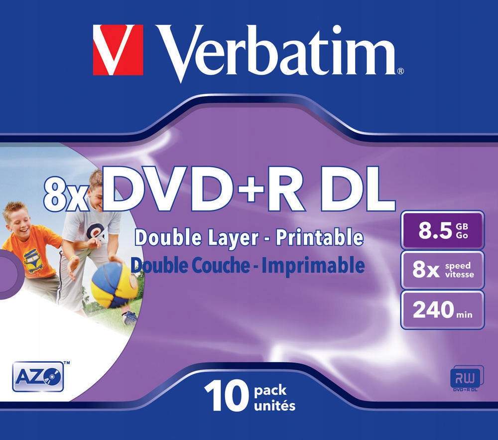 PŁYTY VERBATIM DVD+R DL 8,5GB PRINTABLE 10szt