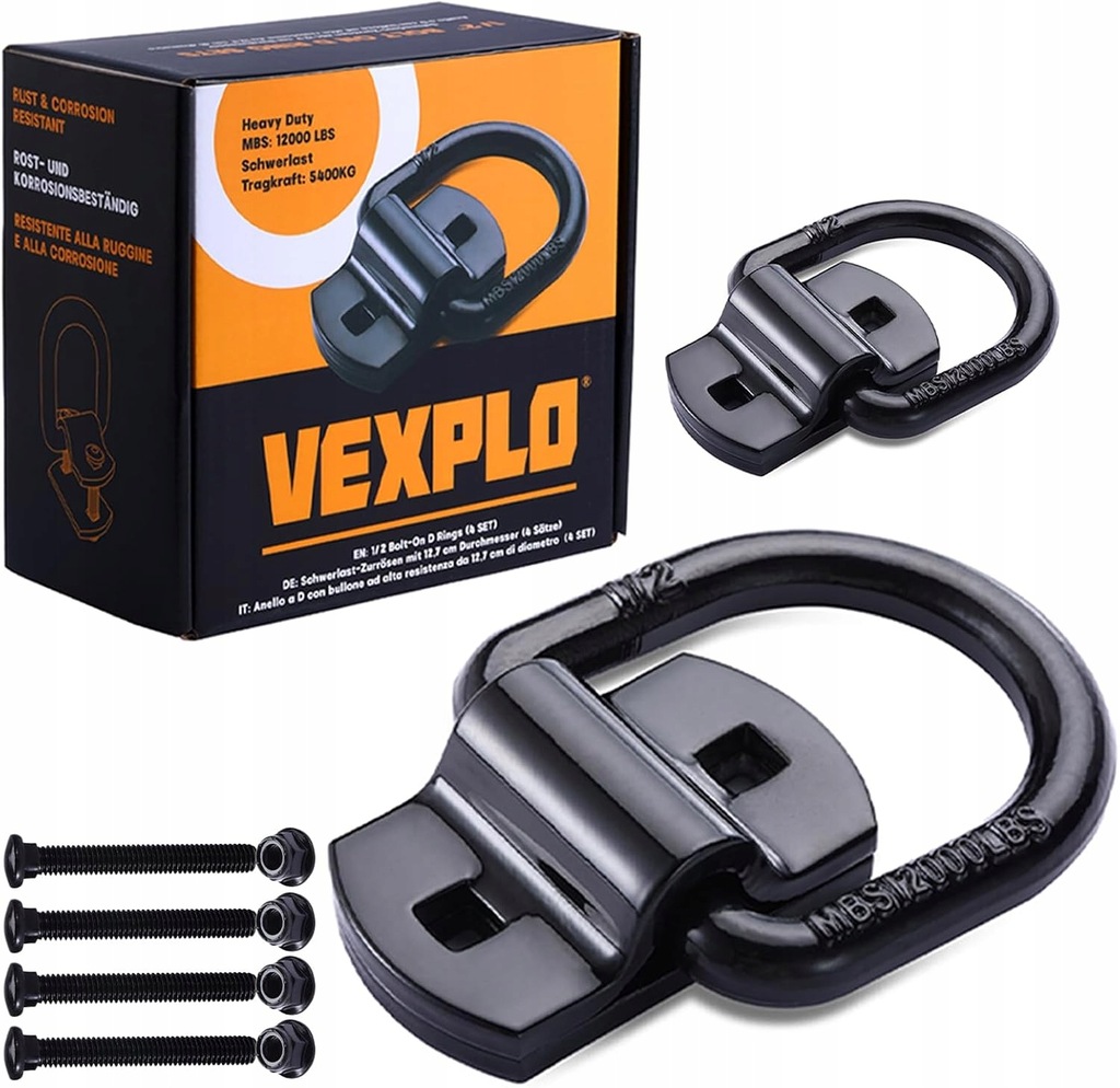 Uchwyt Mocowanie Kotwiczne Oczka Ładunku Uchwyty Podłogowe 2 szt. 1/2 Cala