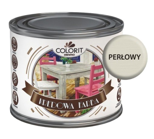 FARBA KREDOWA do mebli drewna 375ml COLORIT PERŁOWY