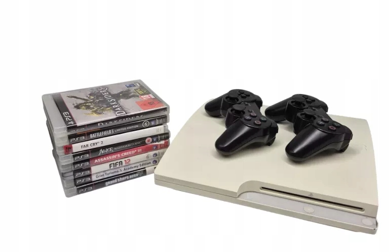 KONSOLA PS3 SLIM + GRY+ 2 PADY 320GB