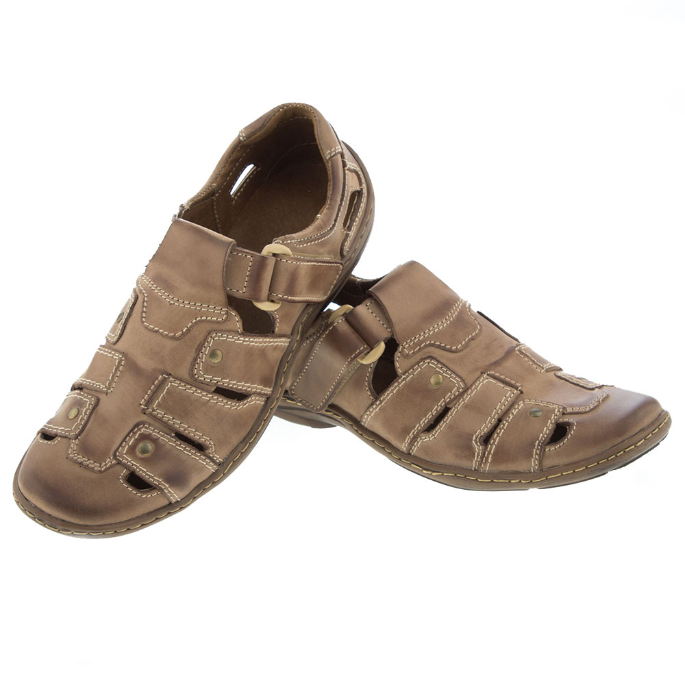 Купить СПОРТИВНЫЕ САНДАЛИИ МУЖСКИЕ, КОЖАНЫЕ НА ЛИПУЧКЕ, БЕЖЕВЫЕ 40 ...