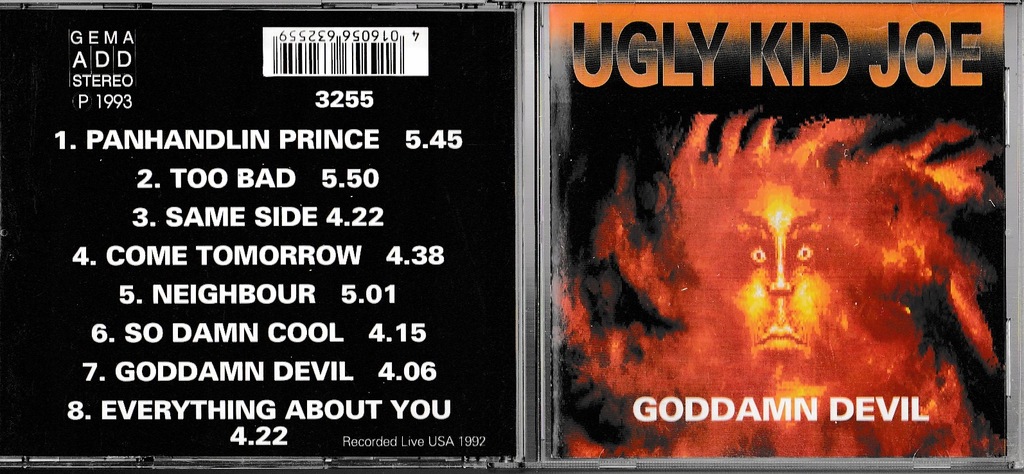 CD Ugly Kid Joe - Goddamn Devil (Recored Live USA 1992) ___________________