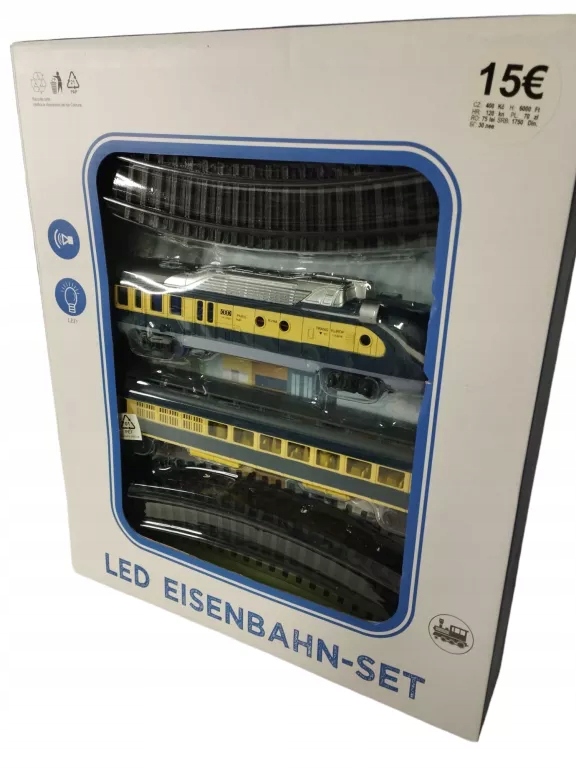 TEDI ZESTAW KOLEJOWY TEDI LED EISENBAHN SET