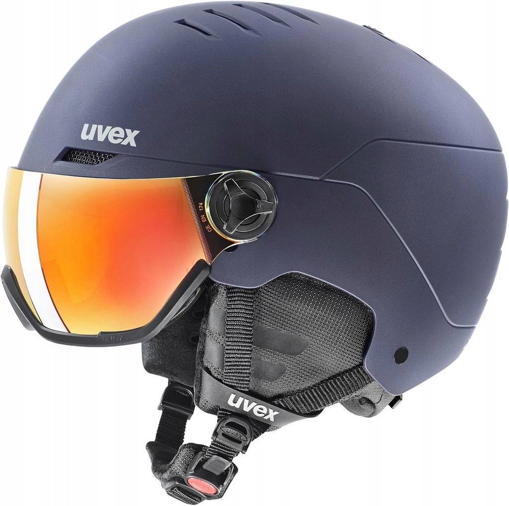 KASK NARCIARSKI SNOWBOARDOWY UVEX WANTED VISOR 54-58CM NAVY MAT