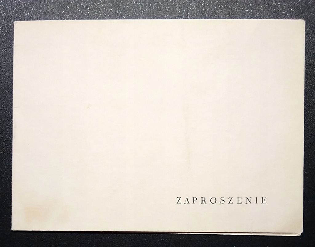 WARSZAWA zaproszenie Zakład Kształcenia Naucz 1959