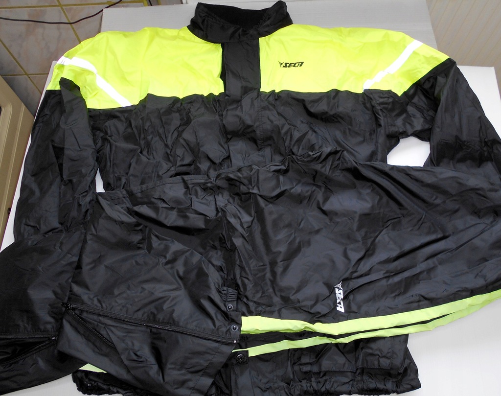 Komplet kurtka+spodnie przeciwdeszczowe SECA fluo