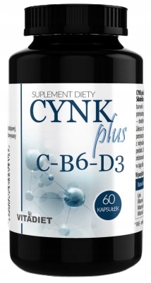 VITADIET Cynk plus witaminy C - B6 - D3 60 kapsułek