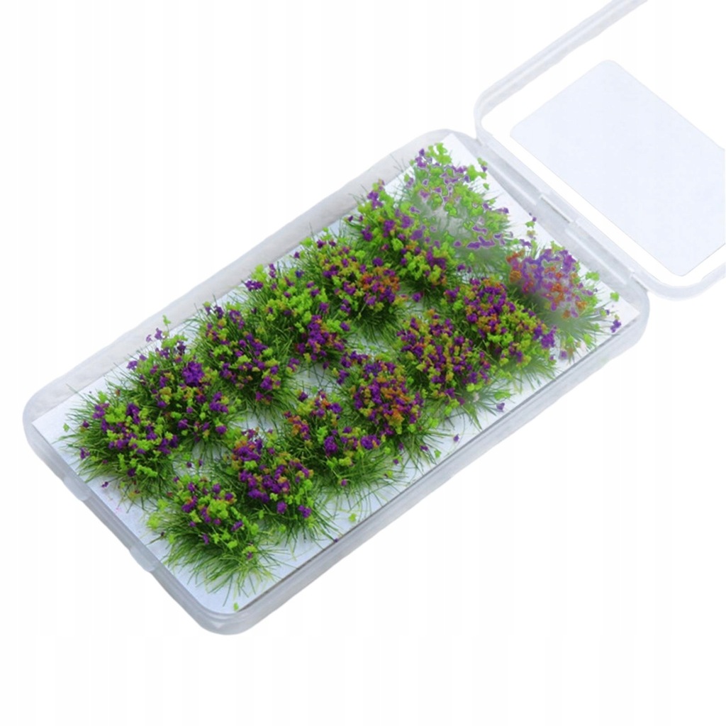 14Pieces DIY Miniature Cluster Grass Train Landscape Lavender